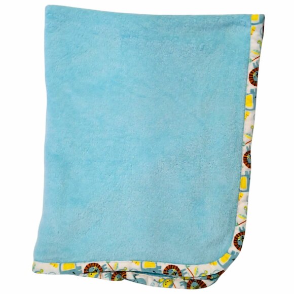 2022 Le Bebe Favorite Safari Lion Elephant Monkey Security Blanket 31" X 38" - Picture 1 of 5